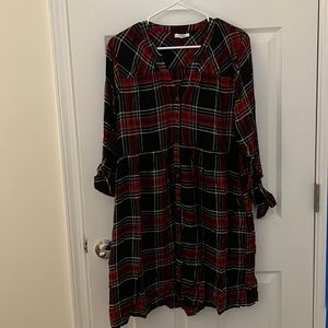 Plaid Babydoll Dress